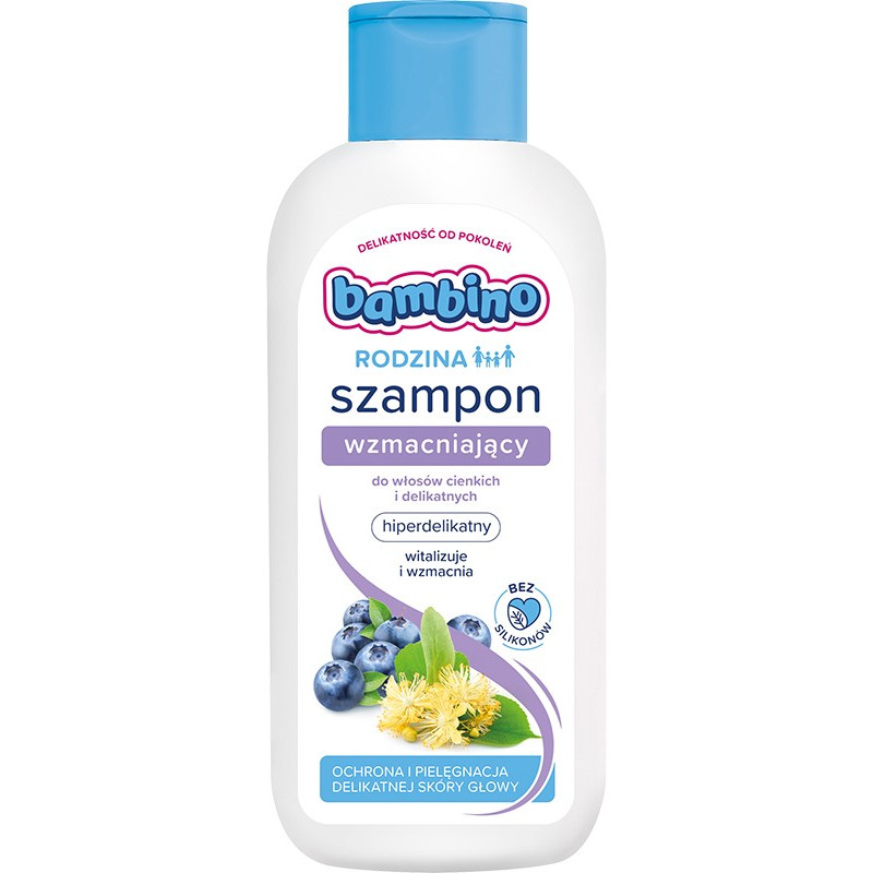 Bambino Rodzina Szampon wzmacniający do włosów cienkich i delikatnych 400ml