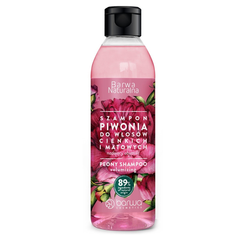BARWA Naturalna Szampon do włosów cienkich i matowych Piwonia - nadający objętość 300ml BARWA Naturalna Szampon do włosów cienkich i matowych Piwonia - nadający objętość 300ml