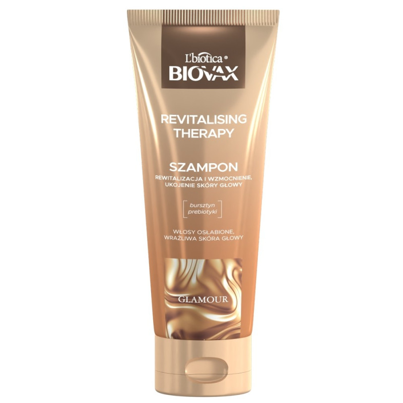 L'BIOTICA Biovax Glamour Szampon Revitalising Therapy - do włosów osłabionych i wrażliwej skóry głowy 200ml