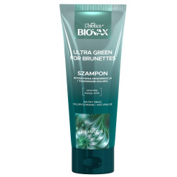 L'BIOTICA Biovax Glamour Szampon Ultra Green For Brunettes - do włosów brązowych(naturalnych i farbowanych) 200ml