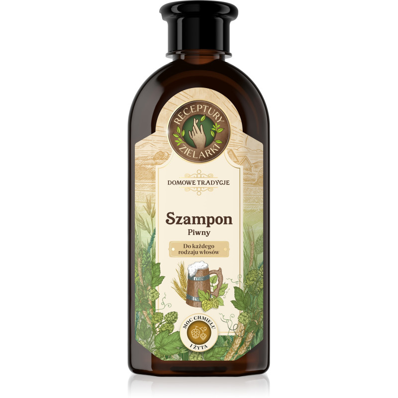 RECEPTURY ZIELARKI Domowe Tradycje Szampon piwny do każdego rodzaju włosów 350ml RECEPTURY ZIELARKI Domowe Tradycje Szampon piwny do każdego rodzaju włosów 350ml