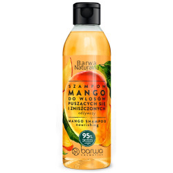 BARWA COSMETICS Barwa Naturalna Szampon do włosów puszących się i zniszczonych Mango - odżywczy 300ml