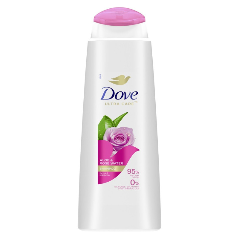 DOVE ULTRA CARE Odwieżający Szampon do każdego typu włosów Aloe & Rose Water 400ml DOVE ULTRA CARE Odwieżający Szampon do każdego typu włosów Aloe & Rose Water 400ml