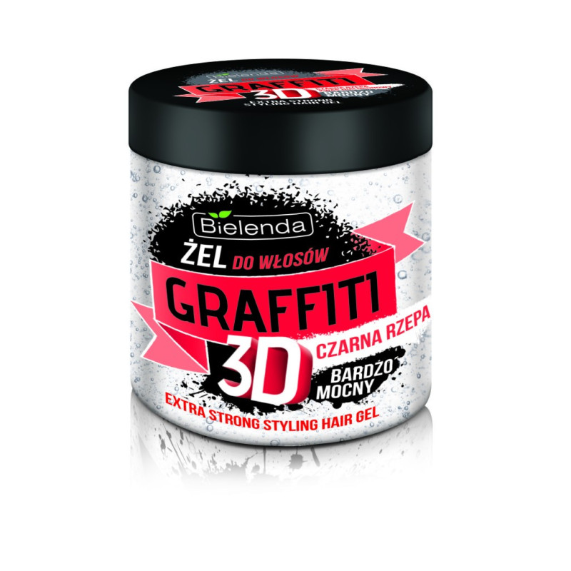 Bielenda Graffiti 3D Żel do włosów z czarną rzepą - bardzo mocny 250g