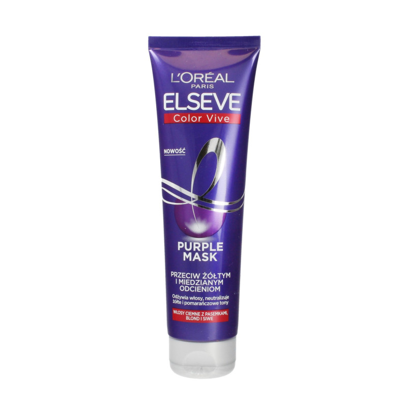 Loreal Elseve Color-Vive Purple Maska do włosów przeciw żółtym i miedzianym odcieniom 150ml