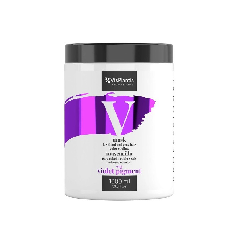 Vis Plantis Professional Maska do włosów blond i siwych ochładzająca kolor - Color Pigment 1000ml Vis Plantis Professional Maska do włosów blond i siwych ochładzająca kolor - Color Pigment 1000ml