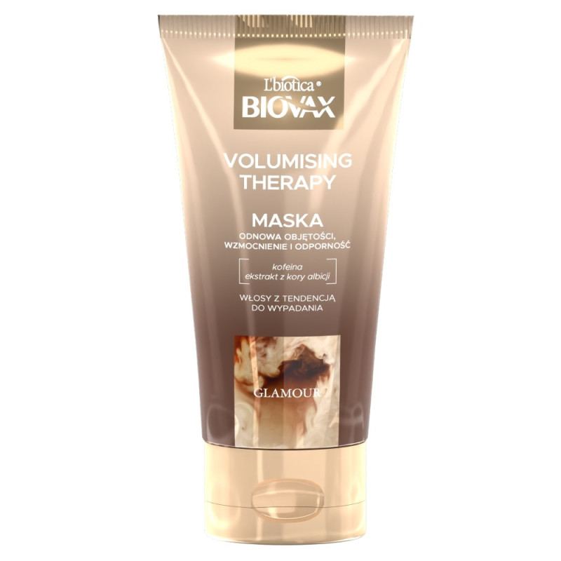 L'BIOTICA Biovax Glamour Maska Volumising Therapy - do włosów z tendencją do wypadania 150ml