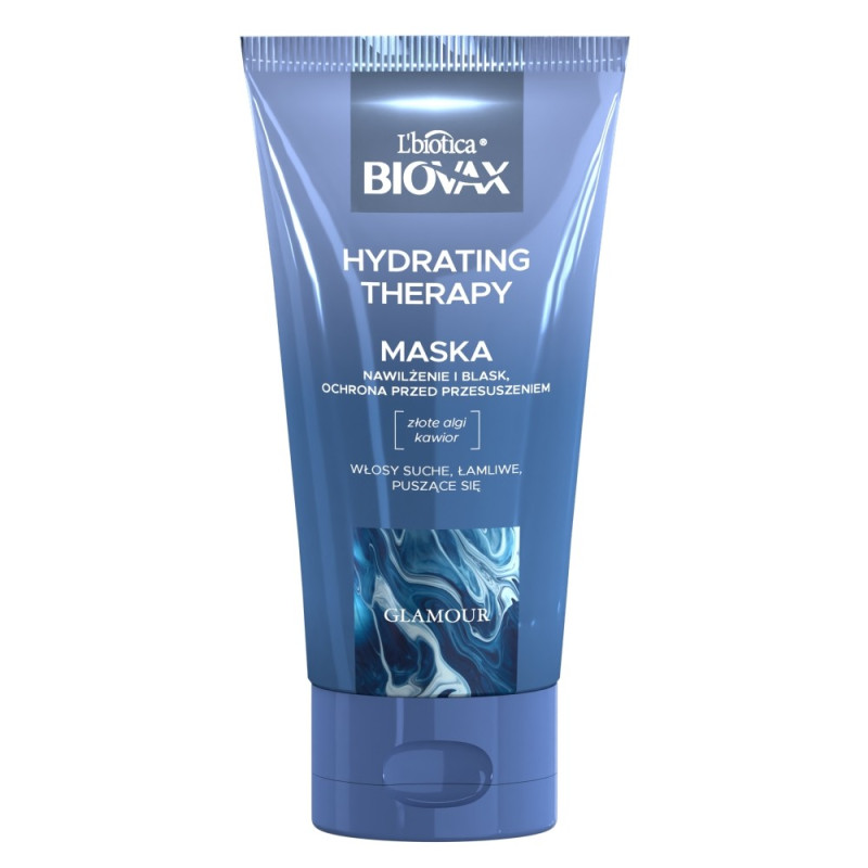 L'BIOTICA Biovax Glamour Maska Hydrating Therapy - do włosów suchych,łamliwych i puszących się 150ml L'BIOTICA Biovax Glamour Maska Hydrating Therapy - do włosów suchych,łamliwych i puszących się 150ml