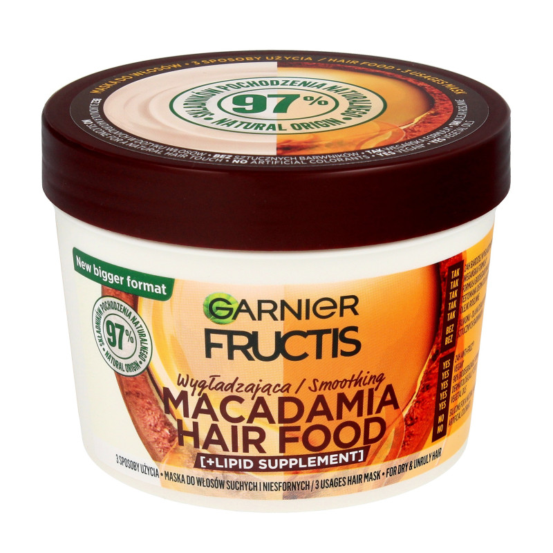 GAR FRUCTIS HAIR FOOD Maska d/wł.400ml  Macadamia&