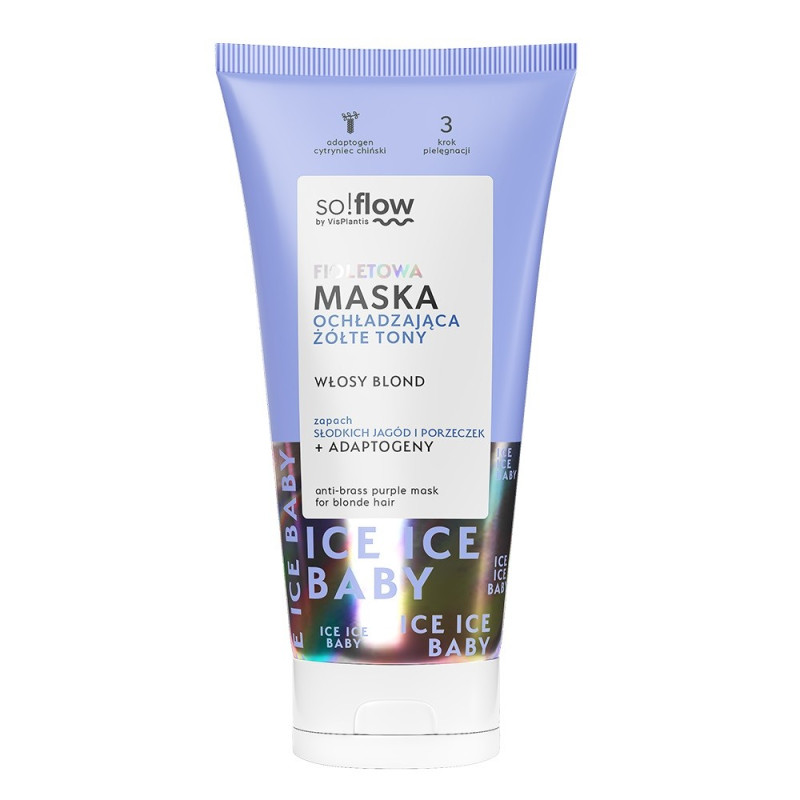SO!FLOW Fioletowa maska do włosów przeciwdziałająca żółtym odcieniom na włosach blond SO!FLOW Fioletowa maska do włosów przeciwdziałająca żółtym odcieniom na włosach blond