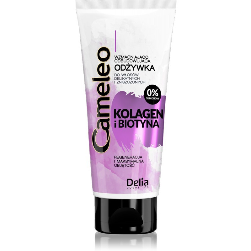 Delia Cosmetics Cameleo Kolagen i Biotyna Odżywka wzmacniająco-odbudowująca 200ml Delia Cosmetics Cameleo Kolagen i Biotyna Odżywka wzmacniająco-odbudowująca 200ml