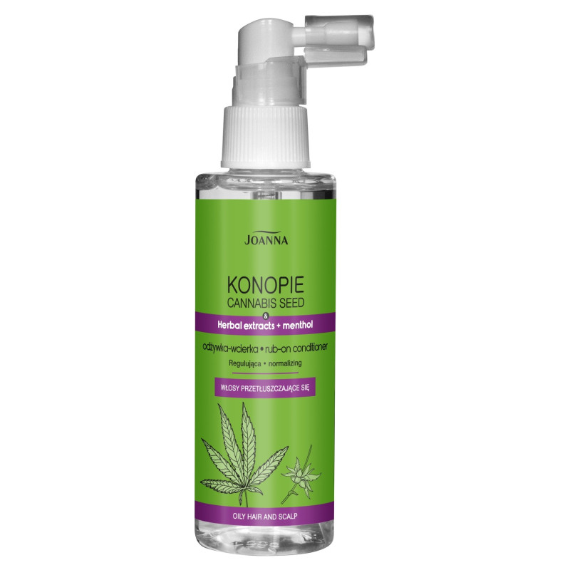 Joanna Konopie Odżywka - wcierka regulująca do włosów przetłuszczających się 100ml Joanna Konopie Odżywka - wcierka regulująca do włosów przetłuszczających się 100ml