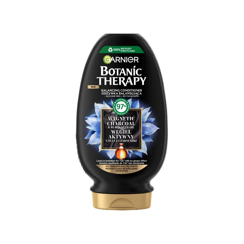 Garnier Botanic Therapy Balansująca Odżywka do przetłuszczających się włosów i suchej skóry głowy z węglem aktywnym 200ml