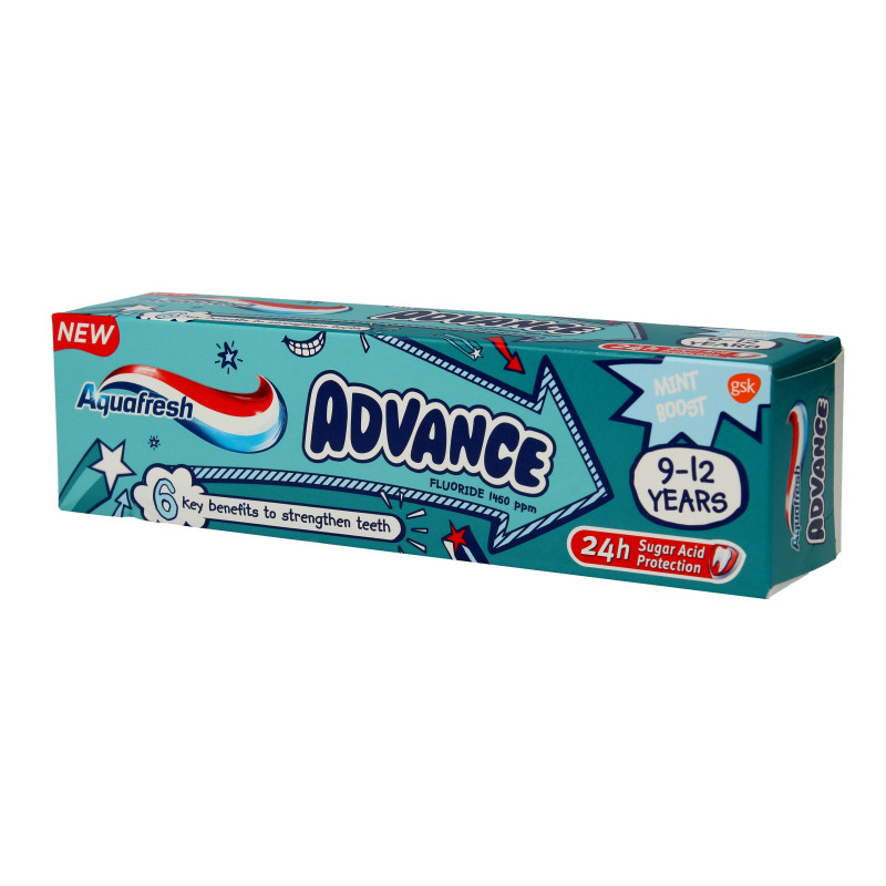 Aquafresh Advance Pasta dla dzieci 9-12 lat  75ml