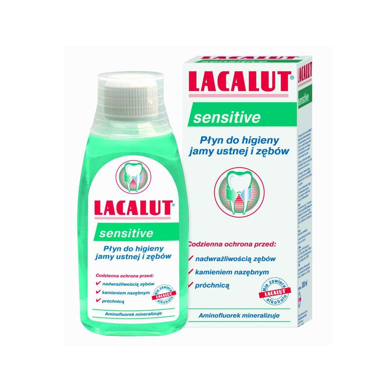 Lacalut Płyn do płukania ust Sensitive 300ml Lacalut Płyn do płukania ust Sensitive 300ml