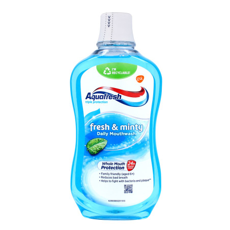 GSK AQUAFRESH Płyn FRESH & MINTY 500ml