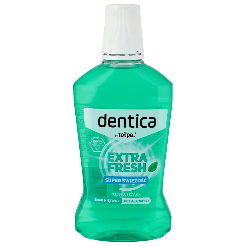 TOŁPA Dentica Extra Fresh Płyn do płukania jamy ustnej miętowy 500 ml