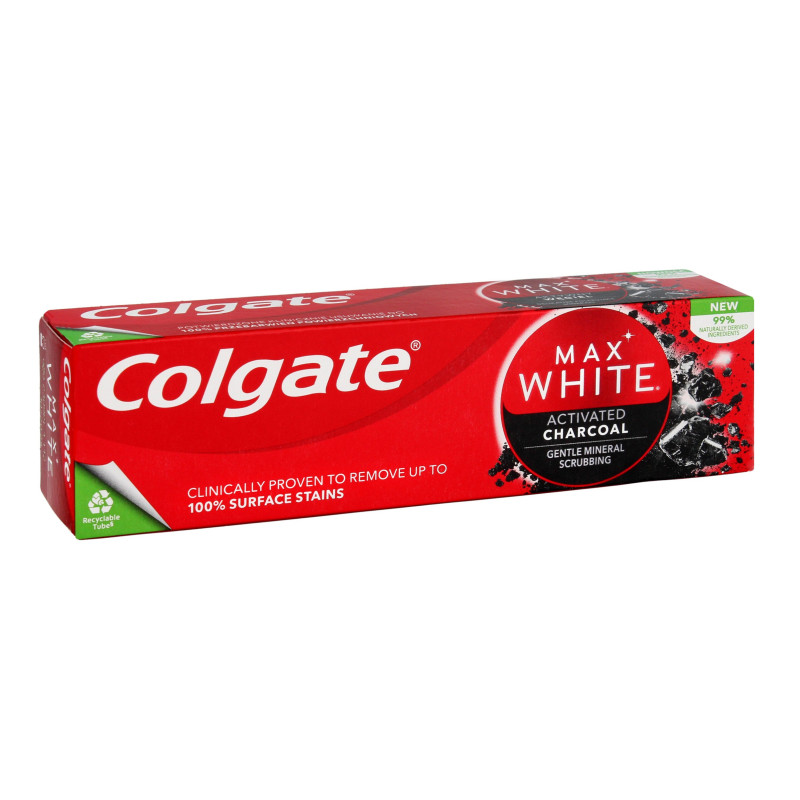 Colgate Pasta do zębów Max White Charcoal 75ml Colgate Pasta do zębów Max White Charcoal 75ml