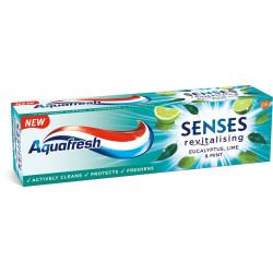 Aquafresh Senses Energising Pasta do zębów energizująca - Eucalyptus Limonka&Mięta  75ml