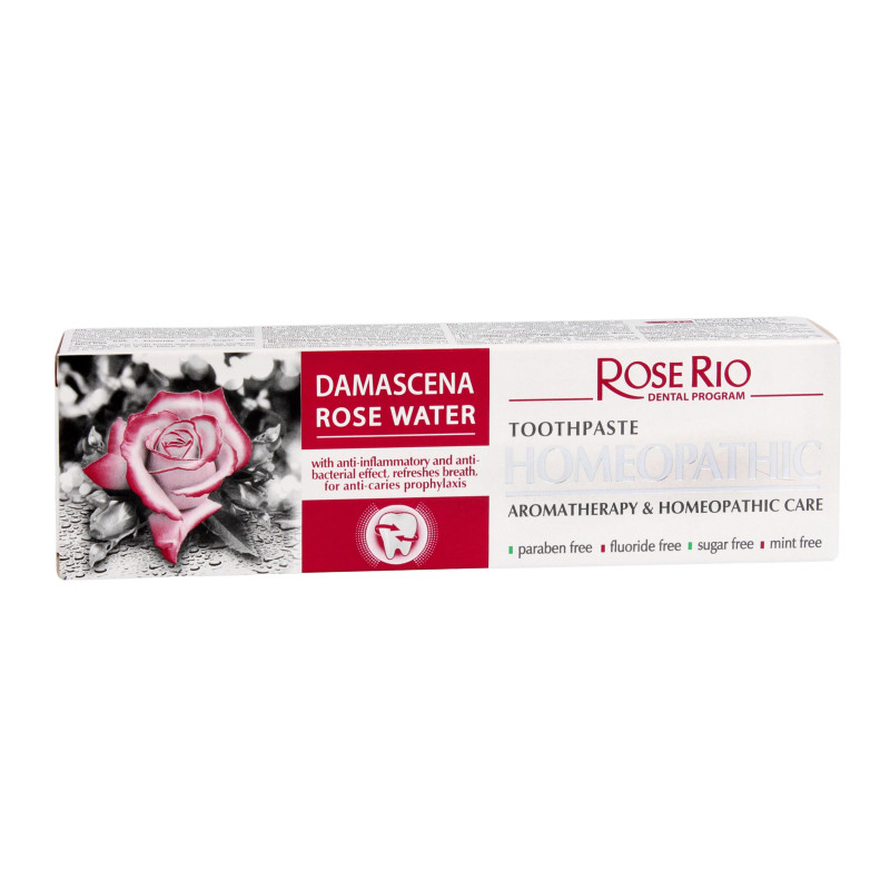 Rose Rio Pasta do zębów HOMEOPATHIC DAMASCENA ROSE WATER - 65ml