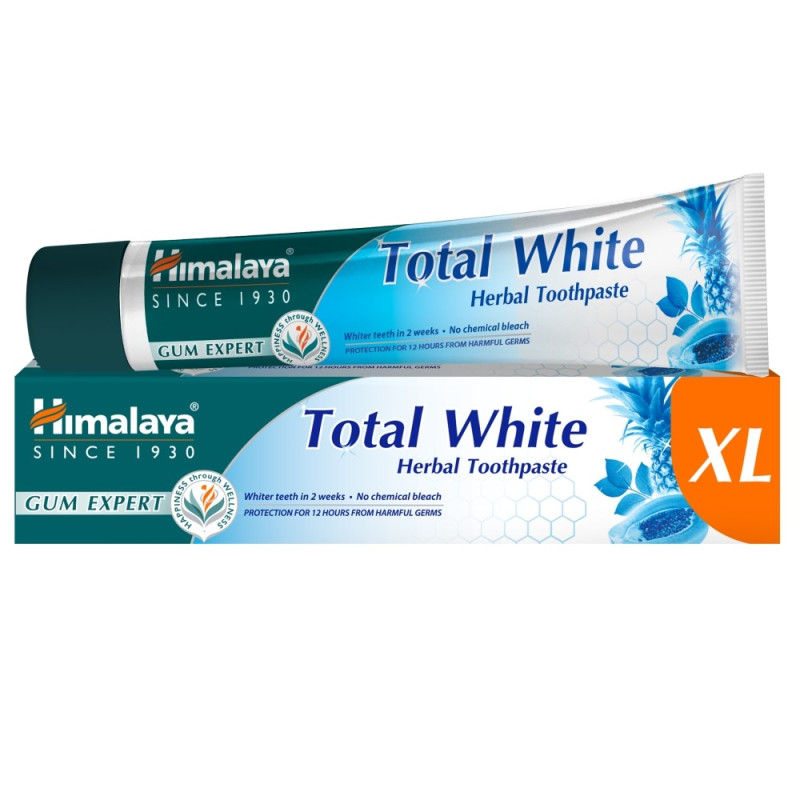 HIMALAYA Gum Expert Ziołowa Wybielająca Pasta do zębów Total White XL 100g HIMALAYA Gum Expert Ziołowa Wybielająca Pasta do zębów Total White XL 100g