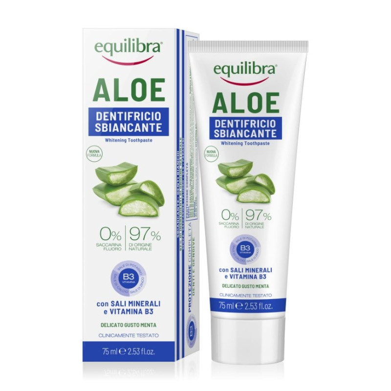 EQUILIBRA Aloe Pasta do zębów wybielająca 75ml EQUILIBRA Aloe Pasta do zębów wybielająca 75ml