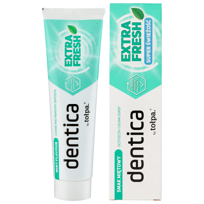 TOŁPA Dentica Extra Fresh Pasta do zębów miętowa 100 ml TOŁPA Dentica Extra Fresh Pasta do zębów miętowa 100 ml