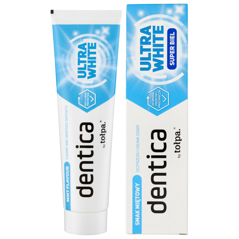 TOŁPA Dentica Ultra White Pasta do zębów wybielająca miętowa 100 ml TOŁPA Dentica Ultra White Pasta do zębów wybielająca miętowa 100 ml