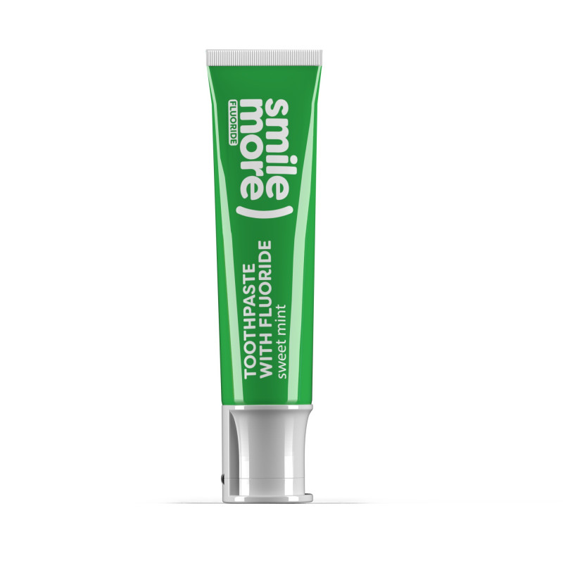 HISKIN Smile More Pasta do zębów z fluorem Green sweet mint 30 ml HISKIN Smile More Pasta do zębów z fluorem Green sweet mint 30 ml