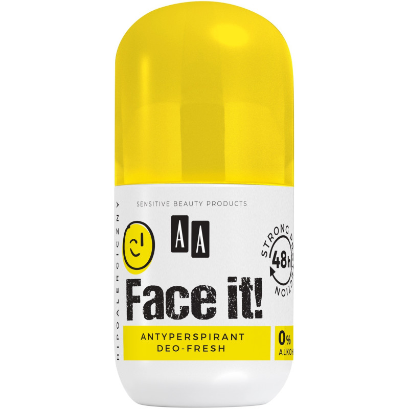 AA Face It! Dezodorant antyperspirant roll-on Fresh 50ml AA Face It! Dezodorant antyperspirant roll-on Fresh 50ml
