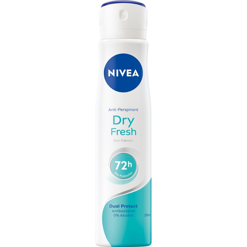 Nivea Dezodorant DRY FRESH spray damski 250ml Nivea Dezodorant DRY FRESH spray damski 250ml