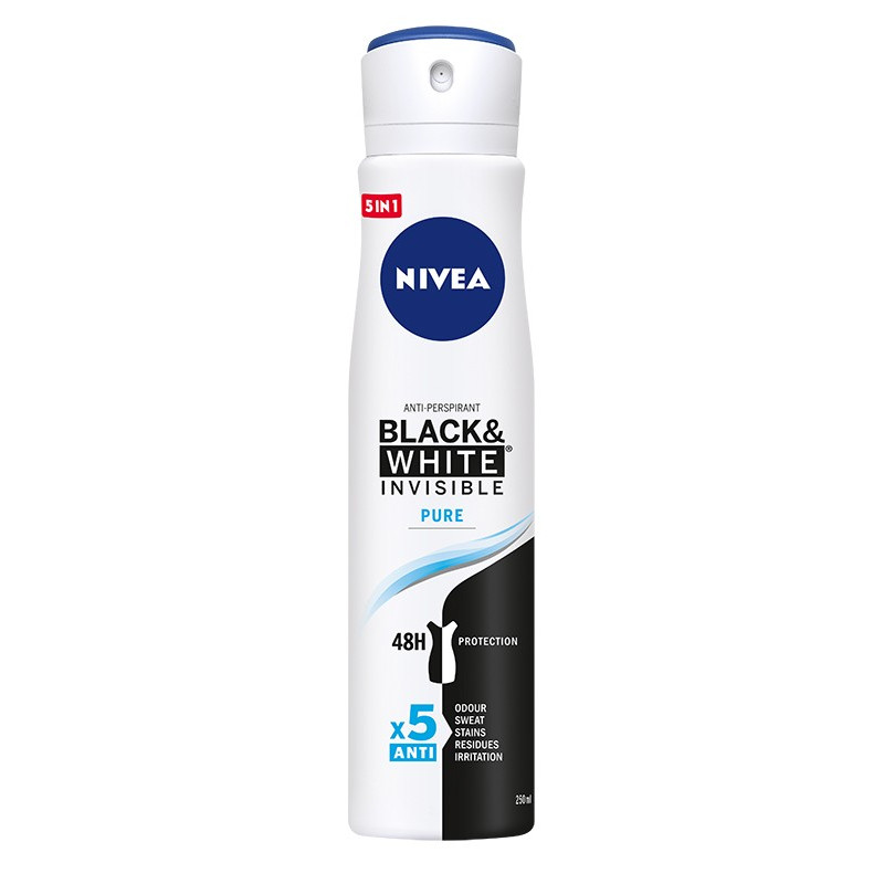 Nivea Dezodorant INVISIBLE PURE spray damski  250ml