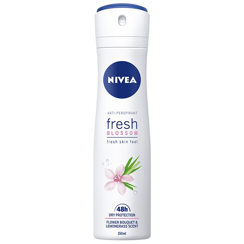 Nivea Dezodorant Fresh Blossom 48h spray damski 150ml