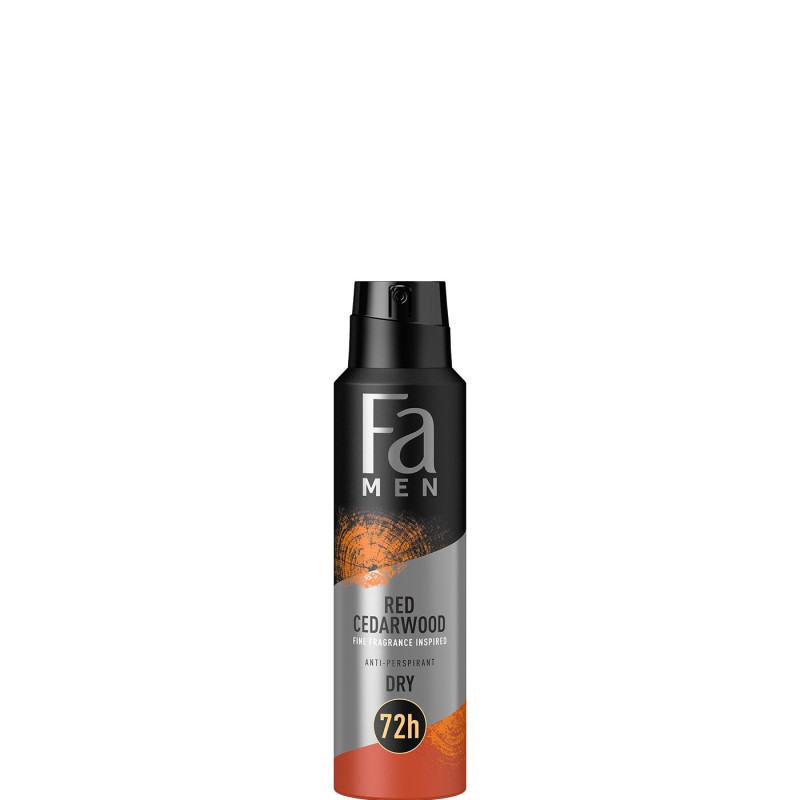 Fa Men Red Cedarwood Dezodorant anti-perspirant w sprayu 72H dla mężczyzn 150ml