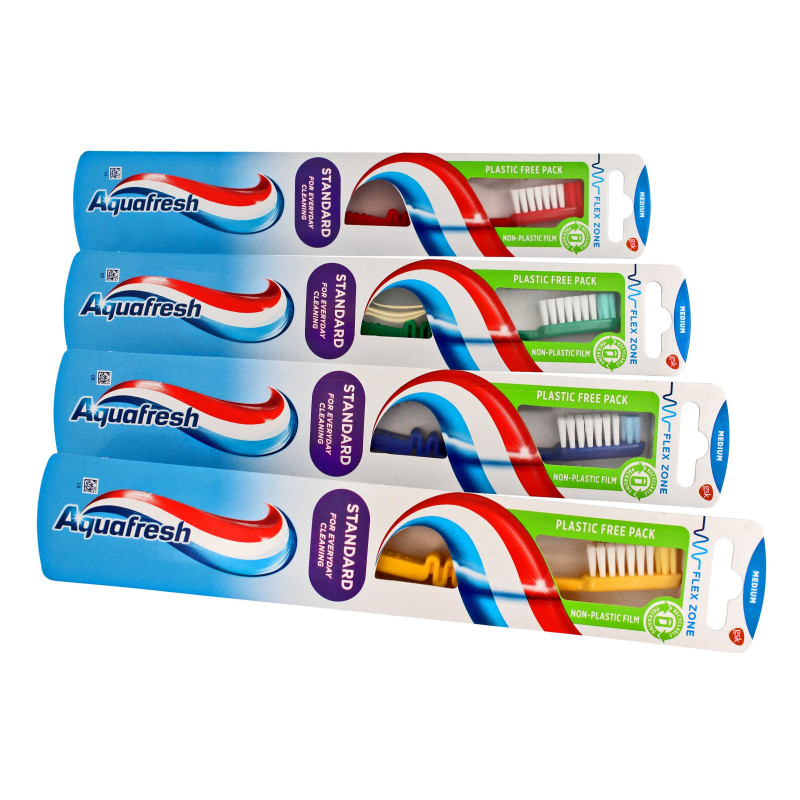 Aquafresh Szczoteczka do zębów Standard - medium 1szt - mix kolorów