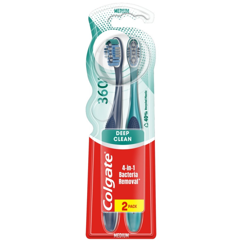 COLGATE Szczoteczka do zębów 360 Deep Clean 1+1 gratis - medium  1op.-2szt