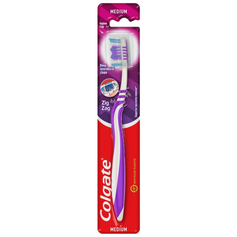 Colgate Szczoteczka do zębów Zig Zag - medium 1szt (mix kolorów) Colgate Szczoteczka do zębów Zig Zag - medium 1szt (mix kolorów)
