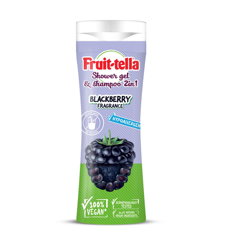 FRUIT-TELLA Żel pod prysznic i szampon 2w1 Jeżyna 300 ml