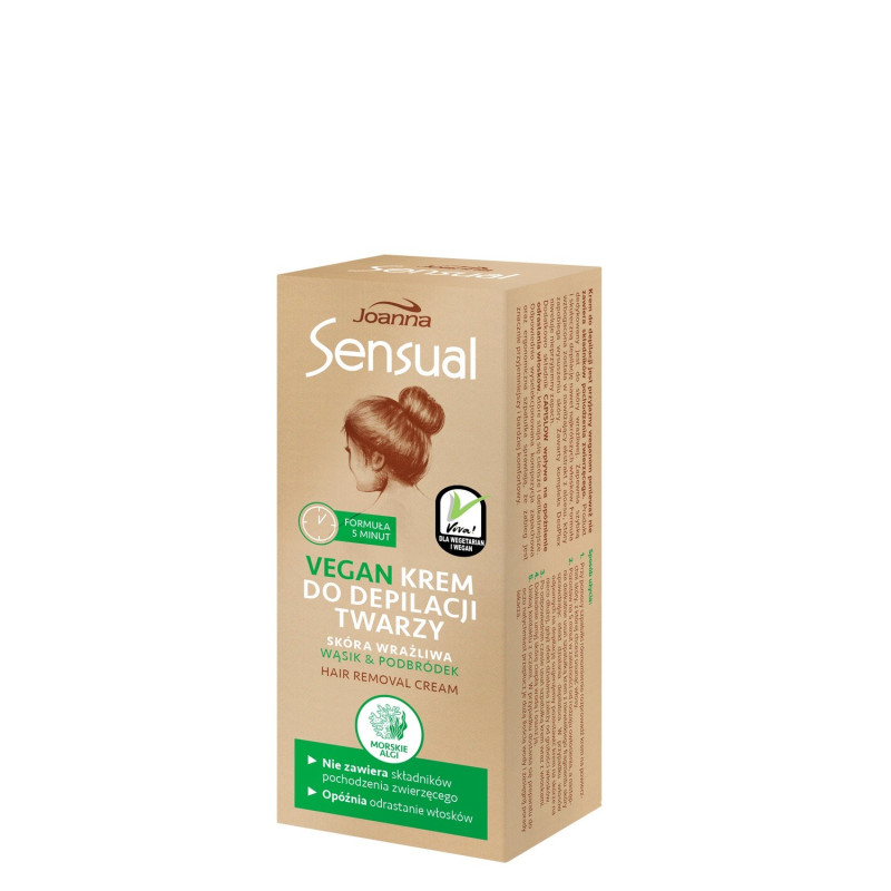 Joanna Sensual Krem do depilacji twarzy Vegan - Morskie Algi 20g