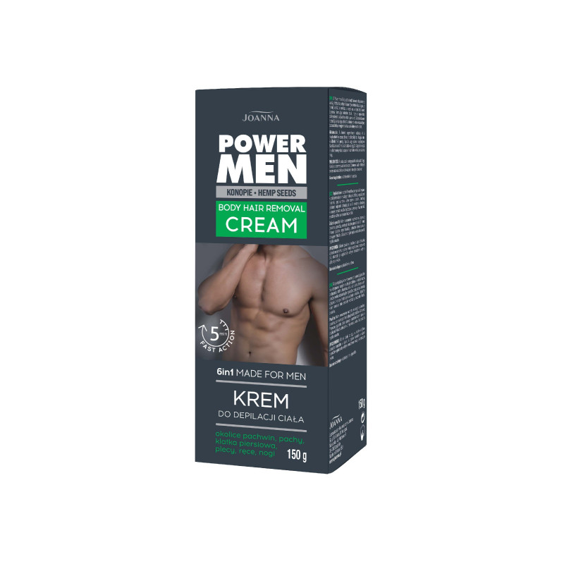 JOANNA Power Men Krem do depilacji ciała 6in1  150g