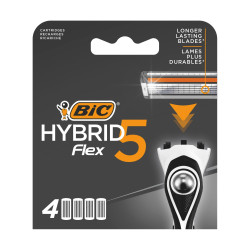 Bic System Wkłady do maszynki Hybrid Flex 5 Blister  1op.-4szt