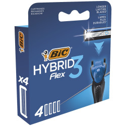 Bic System Wkłady do maszynki Hybrid Flex 3 Blister  1op.-4szt