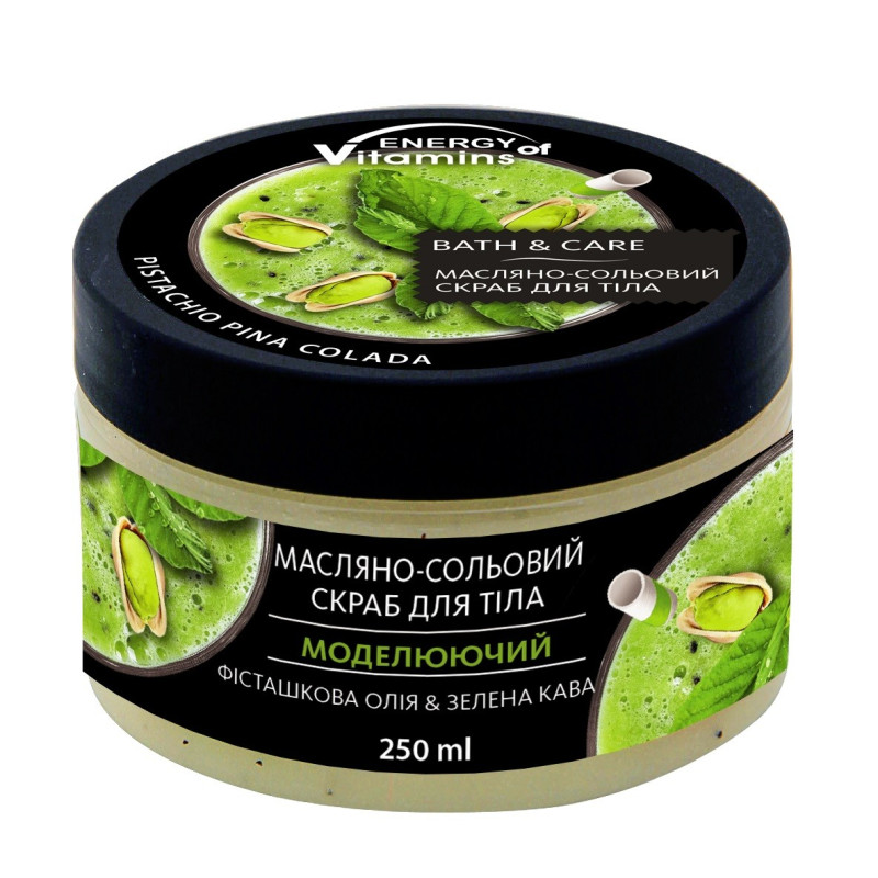 ENERGY OF VITAMINS Bath&Care Olejowy Peeling solny do ciała Pistachio Pina Colada 250ml ENERGY OF VITAMINS Bath&Care Olejowy Peeling solny do ciała Pistachio Pina Colada 250ml