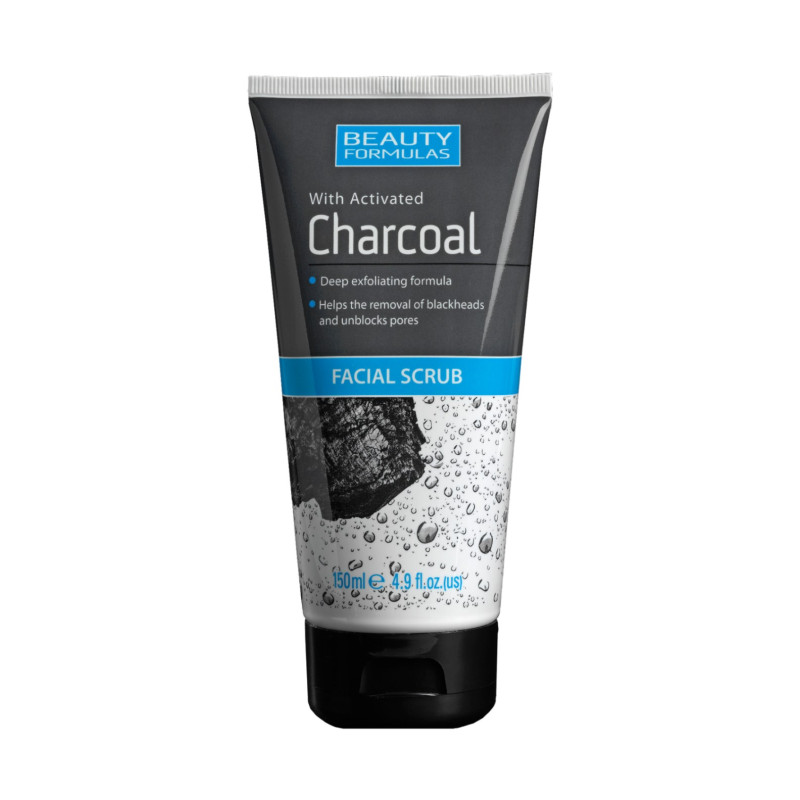 Beauty Formulas Charcoal Peeling do twarzy głęboko oczyszczający z aktywnym węglem  150ml