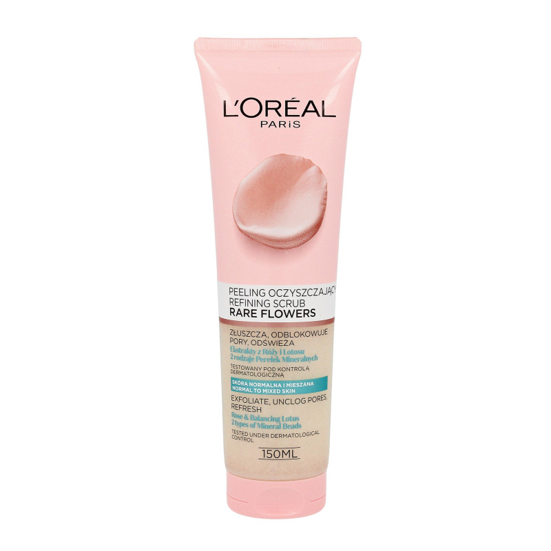 Loreal Skin Ekspert Peeling oczyszczający Rare Flowers do skóry normalnej i mieszanej 150ml Loreal Skin Ekspert Peeling oczyszczający Rare Flowers do skóry normalnej i mieszanej 150ml