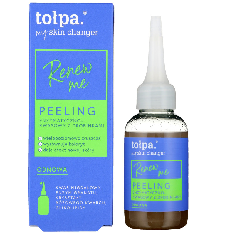 TOŁPA My Skin Changer Peeling enzymatyczno kwasowy z drobinkami do twarzy Renew Me - odnowa 50 ml TOŁPA My Skin Changer Peeling enzymatyczno kwasowy z drobinkami do twarzy Renew Me - odnowa 50 ml