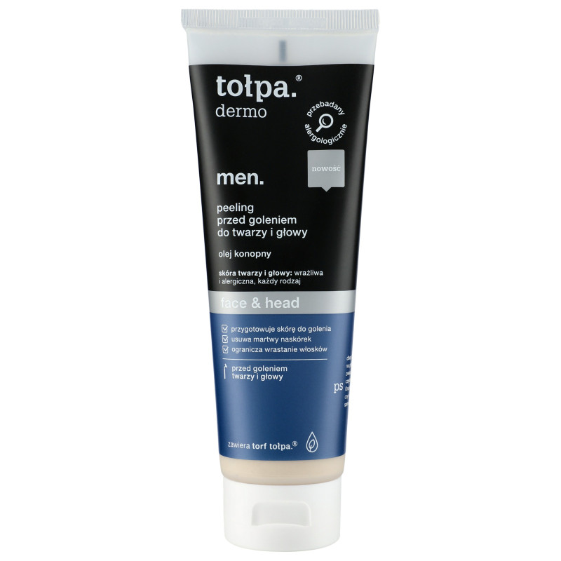 TOŁPA Dermo Men Peeling przed goleniem do twarzy i głowy Face & Head 100 ml