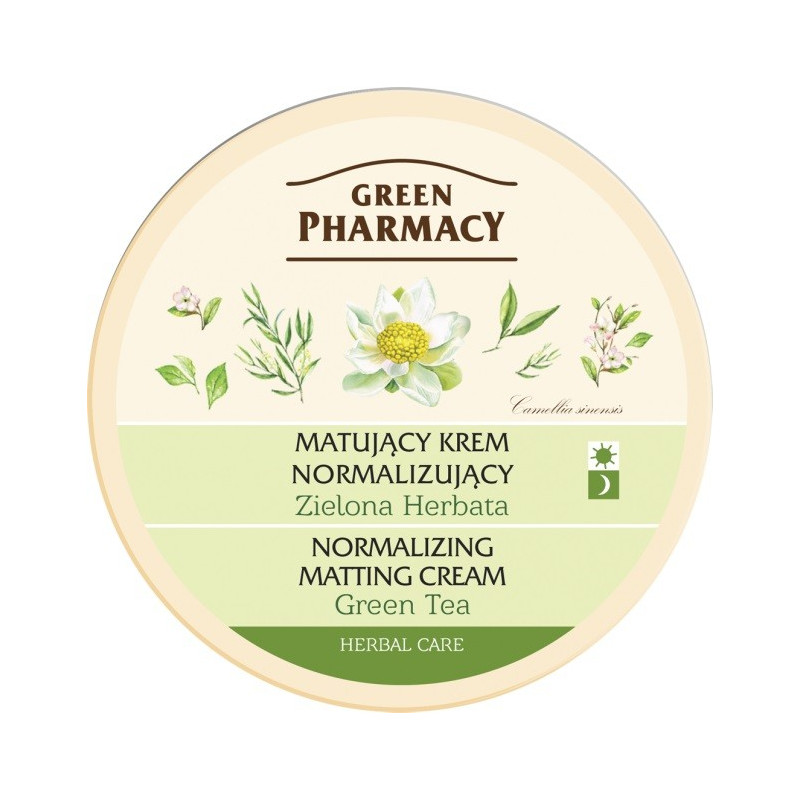 Green Pharmacy Herbal Cosmetics Krem do twarzy normalizujący z zieloną herbatą