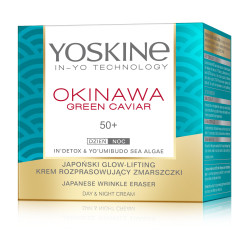 Yoskine Okinawa Green Caviar 50+ Krem rozprasowujący zmarszczki na dzień i noc  50ml