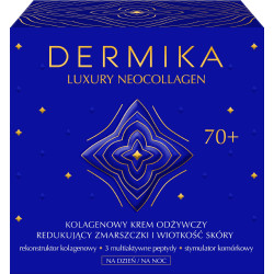 Dermika Luxury Neocollagen 70+ Kolagenowy Krem odżywczy redukujący zmarszczki i wiotkość skóry na dzień i noc  50ml